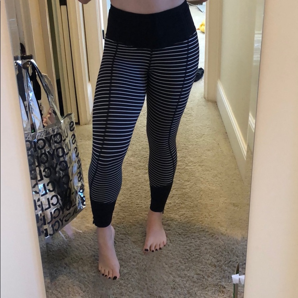 Striped Lulu Lemon Leggings